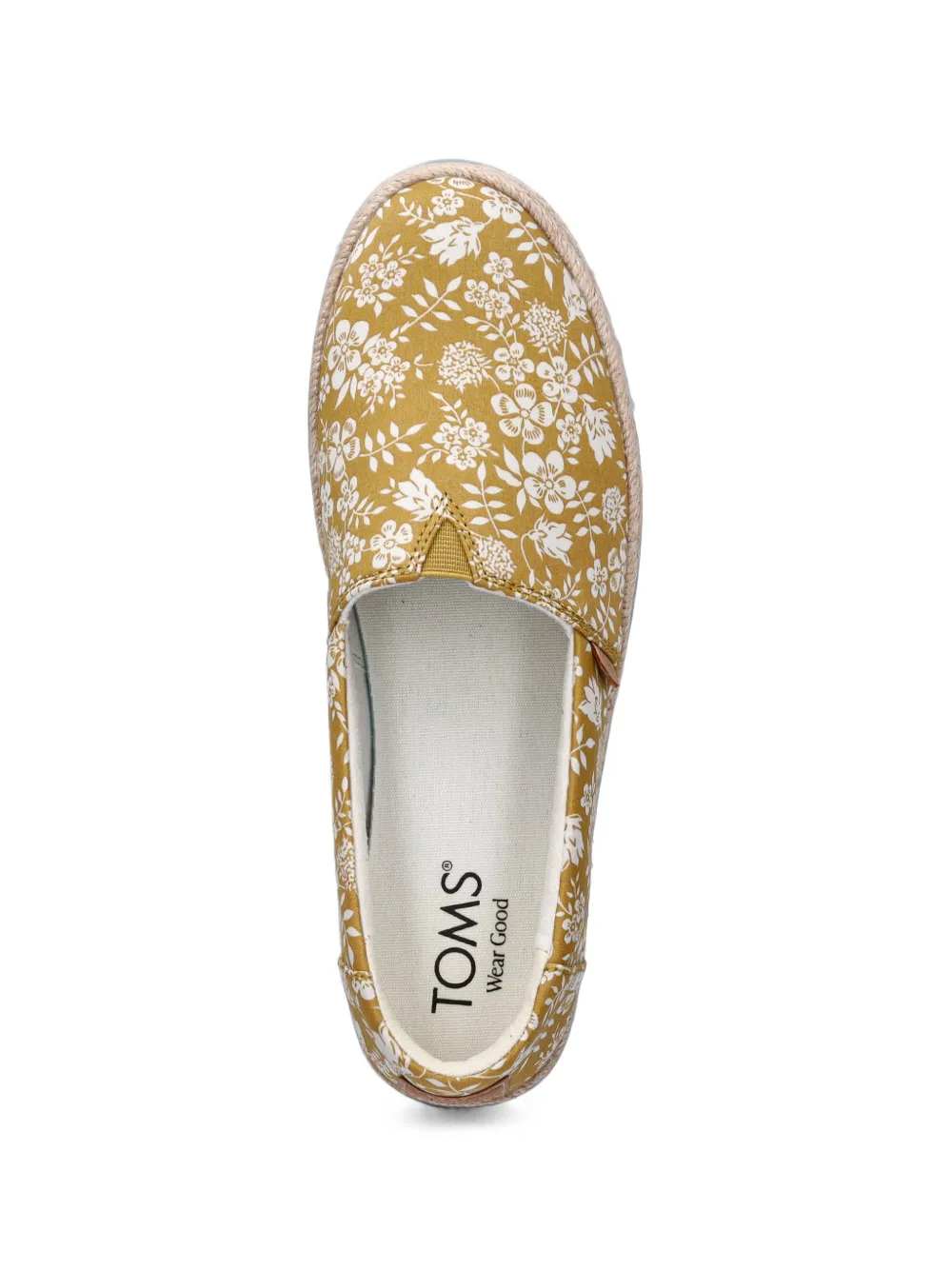 Toms Valencia espadrilles met plateauzool en bloemenprint Geel