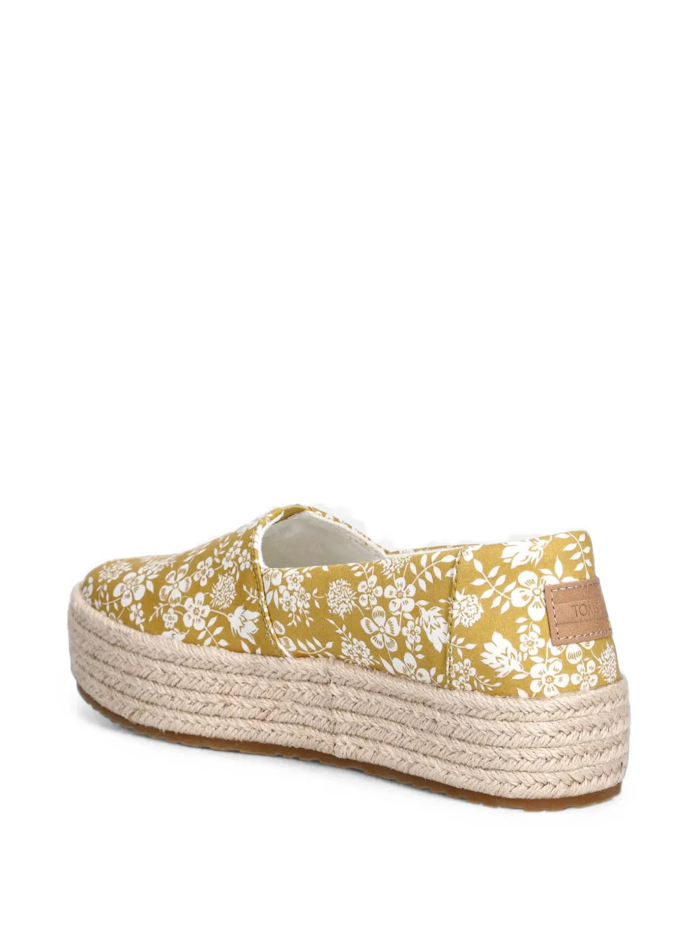 Toms Valencia espadrilles met plateauzool en bloemenprint Geel