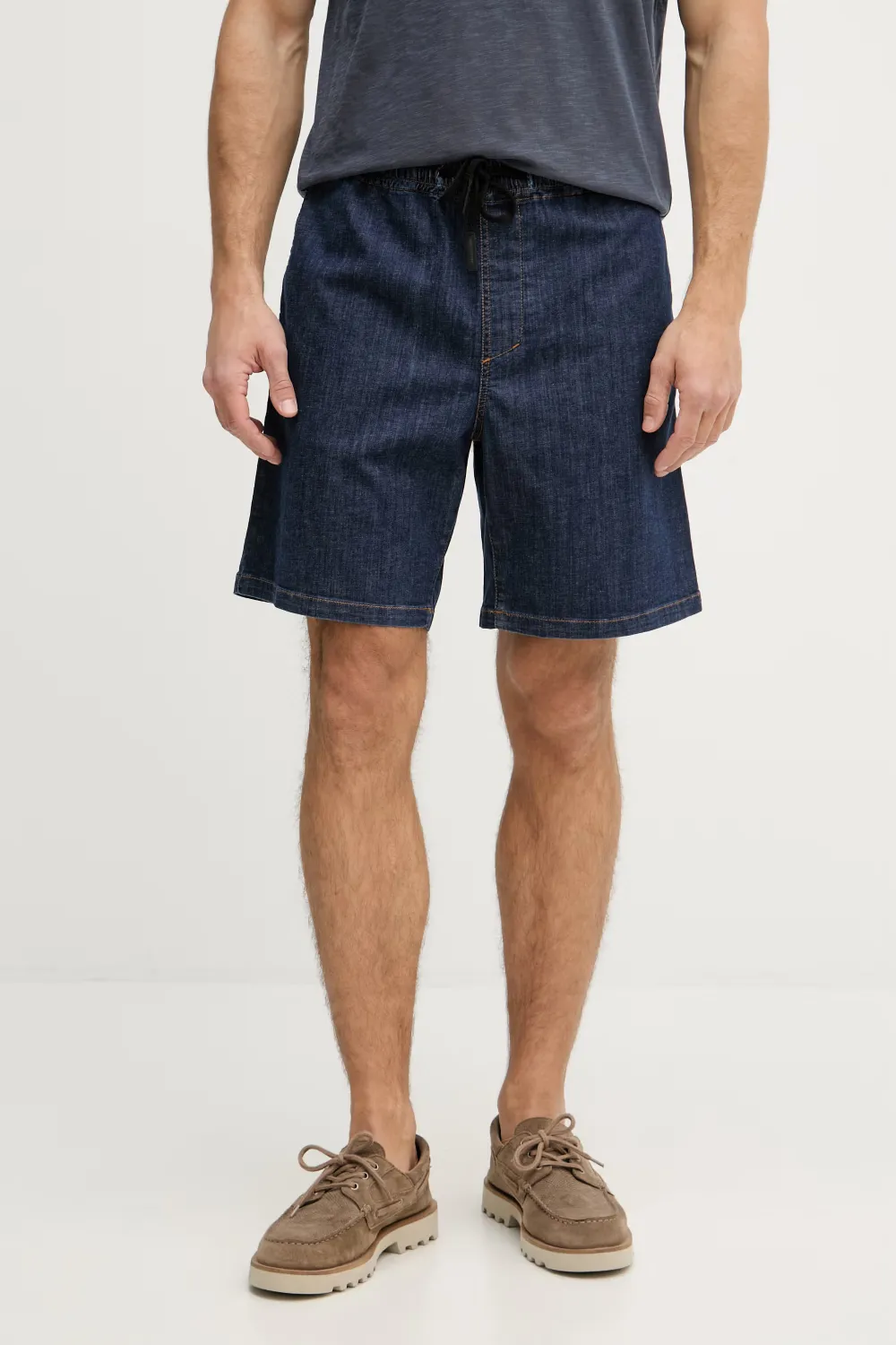 Trussardi drawstring denim shorts - Blu