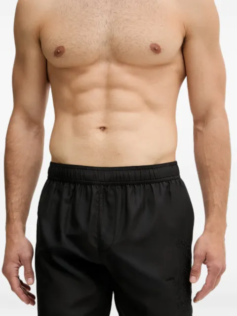 Trussardi logo-embroidered swim shorts