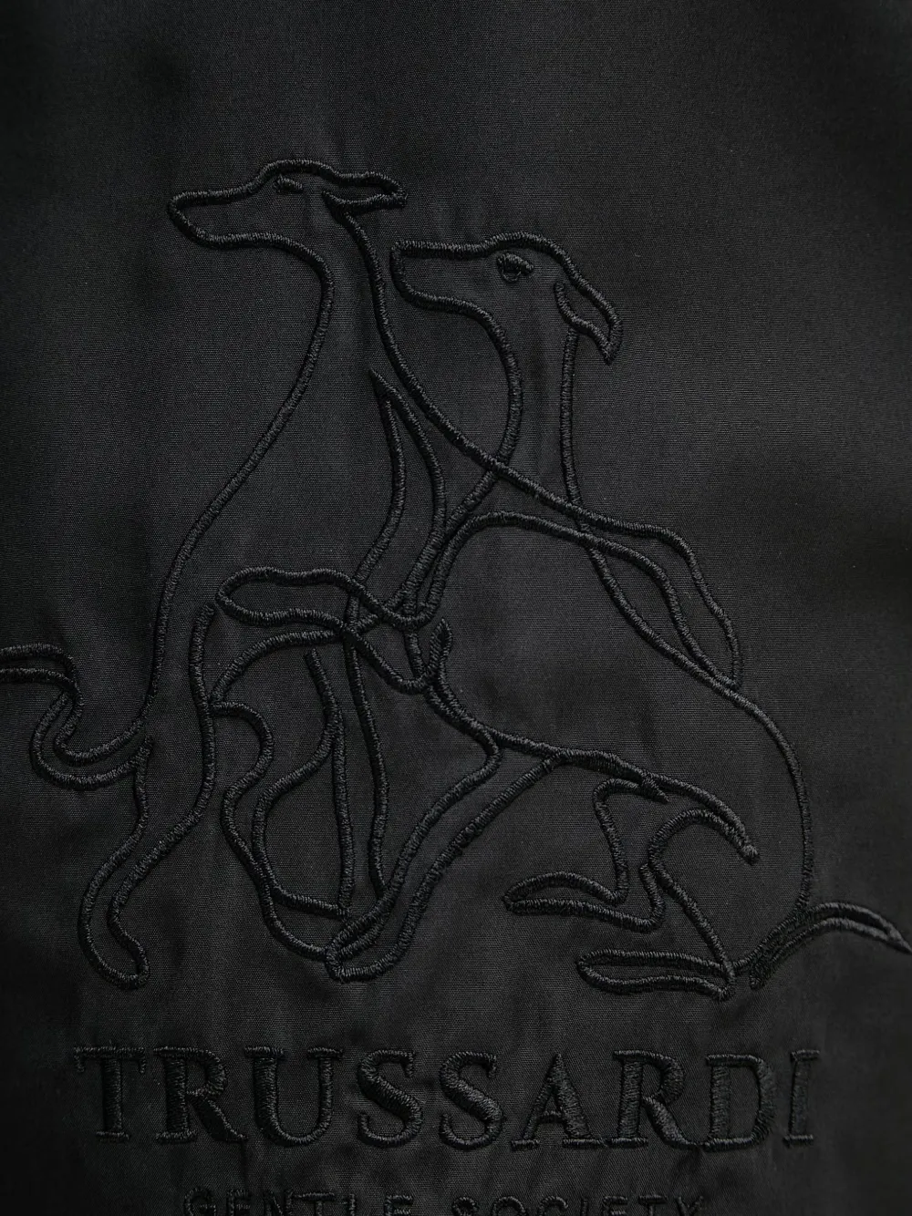 Trussardi Zwembroek met geborduurd logo Zwart