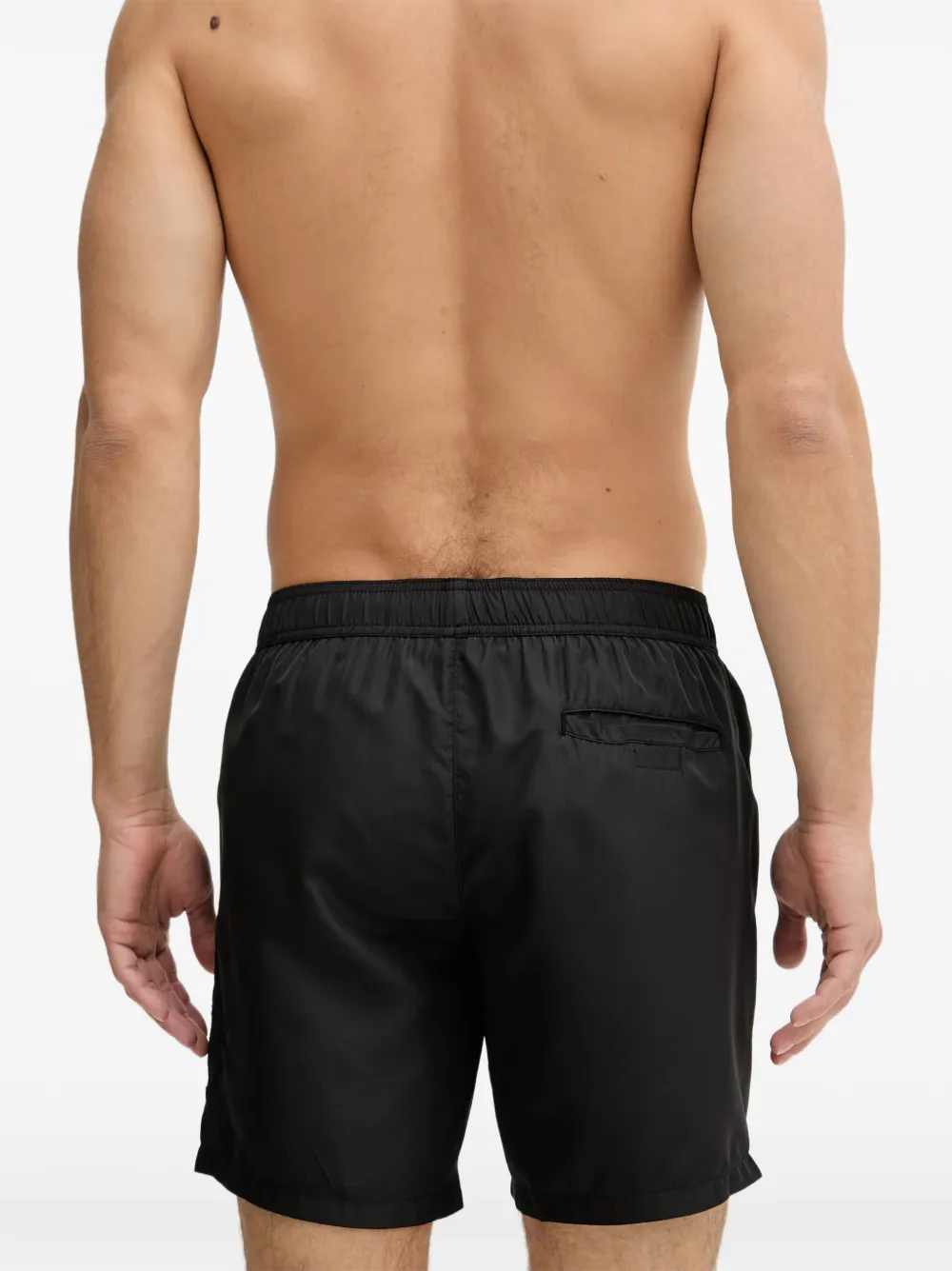 Trussardi Zwembroek met geborduurd logo Zwart
