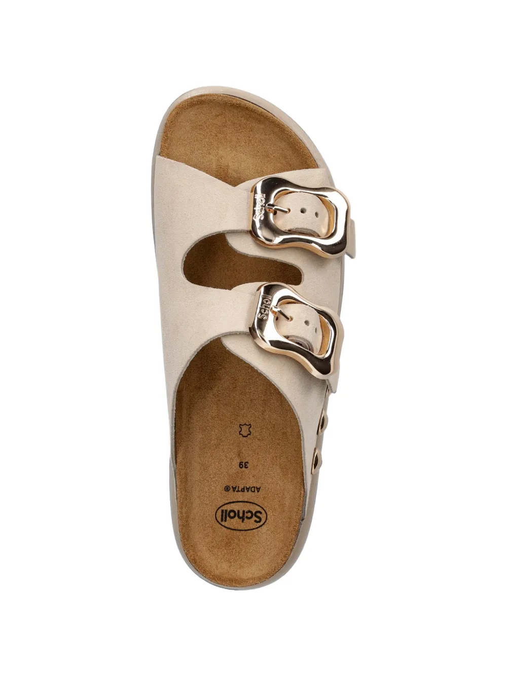 Scholl Flora studded flat sandals Wit