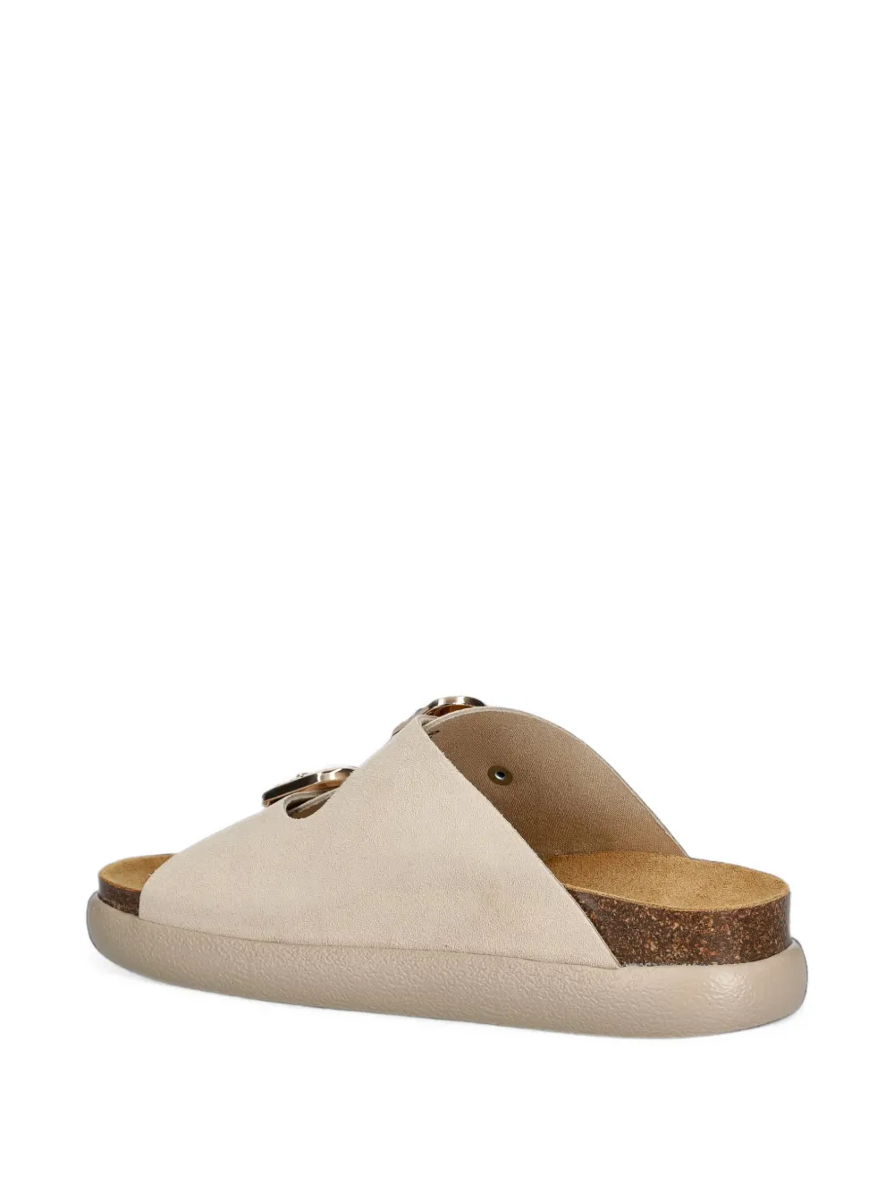 Scholl Flora studded flat sandals Wit
