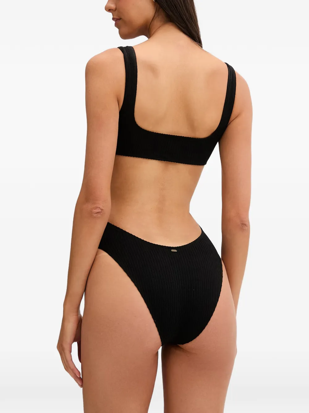 Rip Curl Ribgebreid badpak met uitgesneden details Zwart