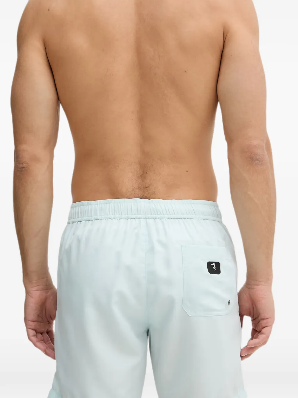 Trussardi Zwembroek met logoprint en trekkoord Blauw