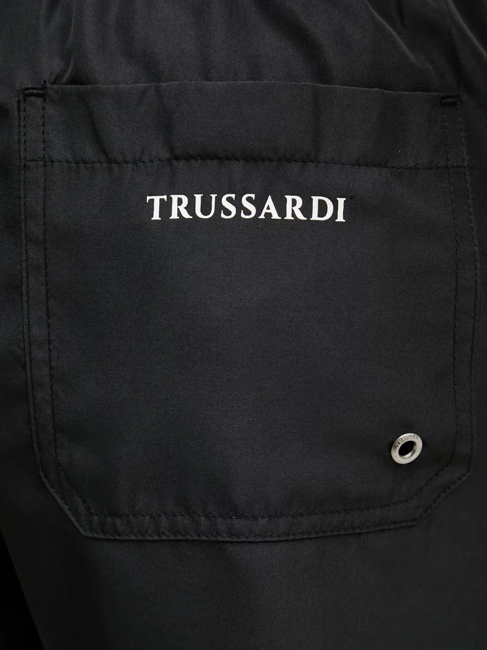 Trussardi Zwembroek met logoprint en trekkoord Zwart