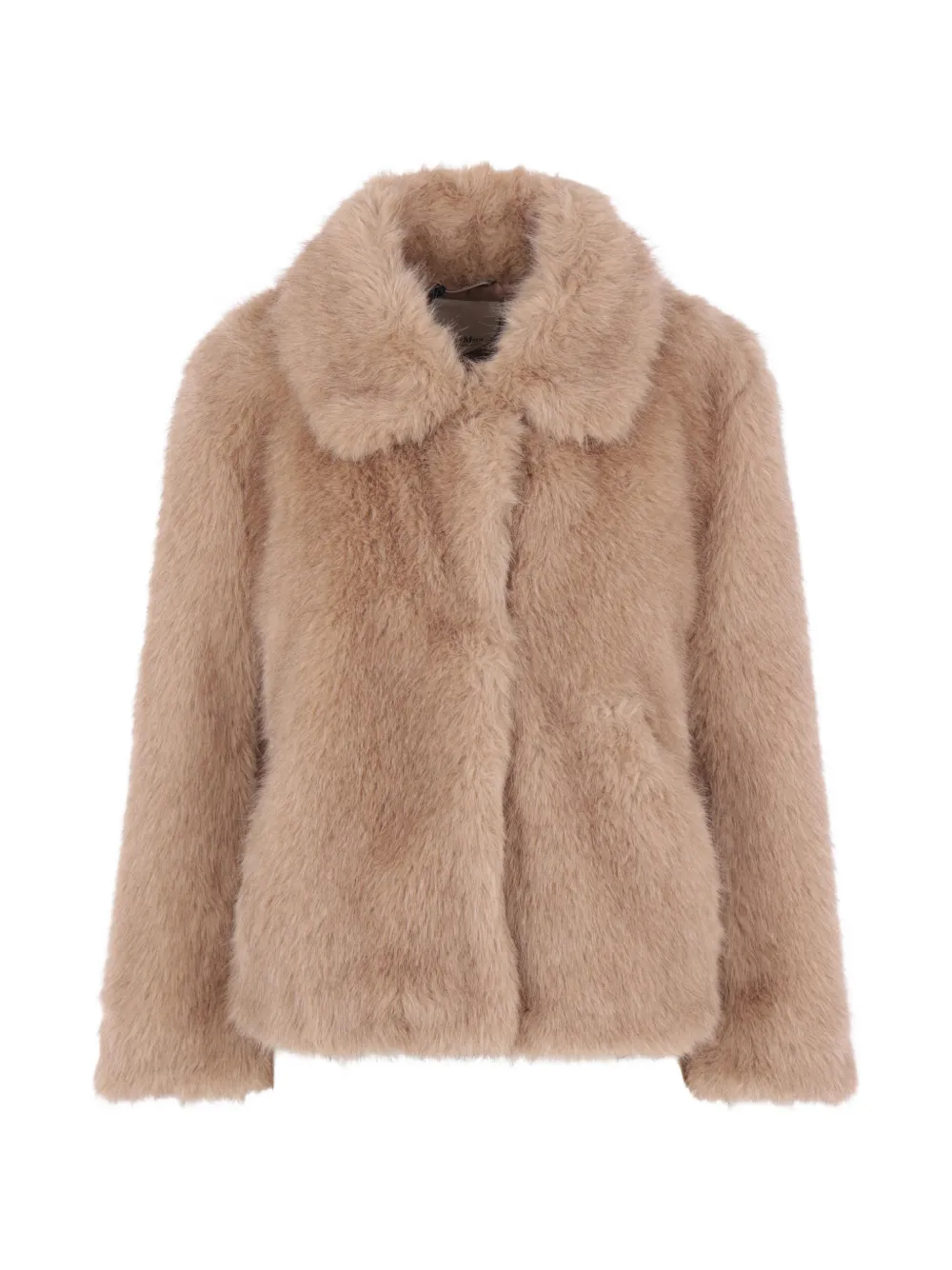 'S Max Mara faux-fur pointed-collar coat - Marrone