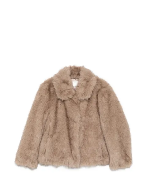 'S Max Mara faux-fur collar coat