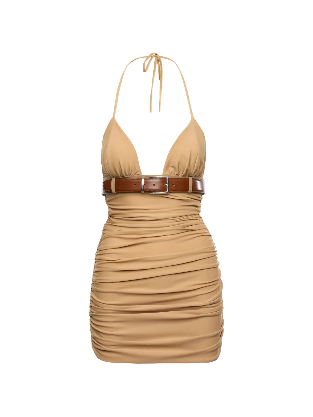 MEDEEA ruched mini dress - Toni neutri