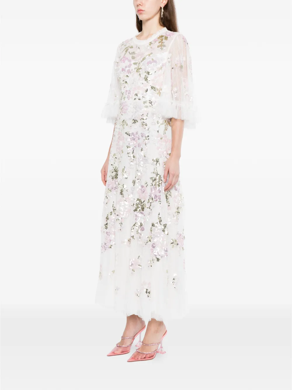 Needle & Thread Wisteria avondjurk Wit