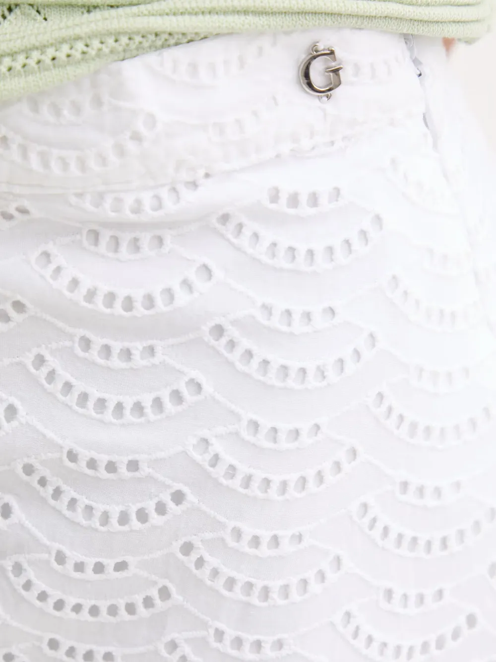 GUESS USA Midi-rok met ringlets Wit