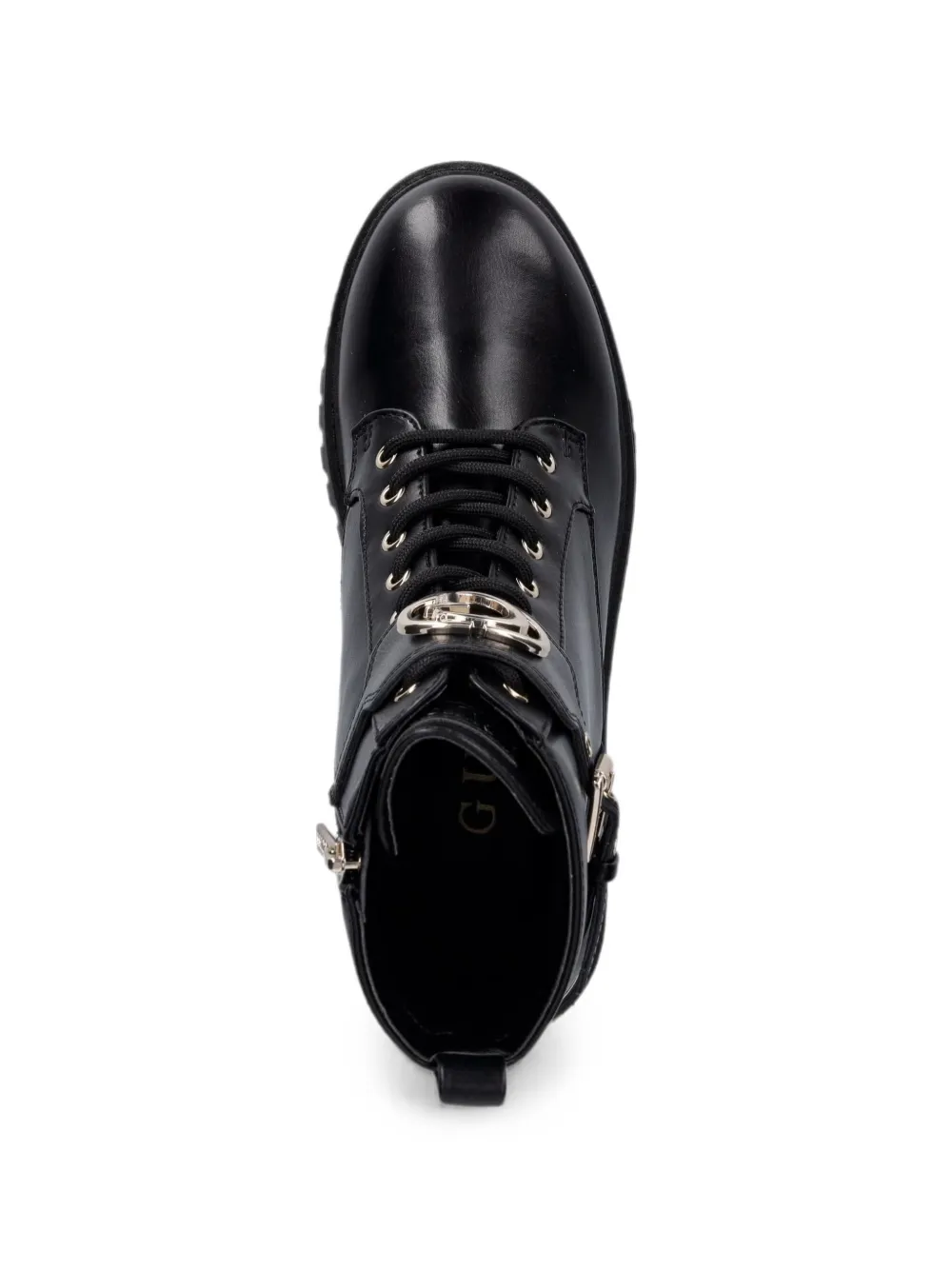 GUESS USA buckle-fastening lace-up boots Zwart