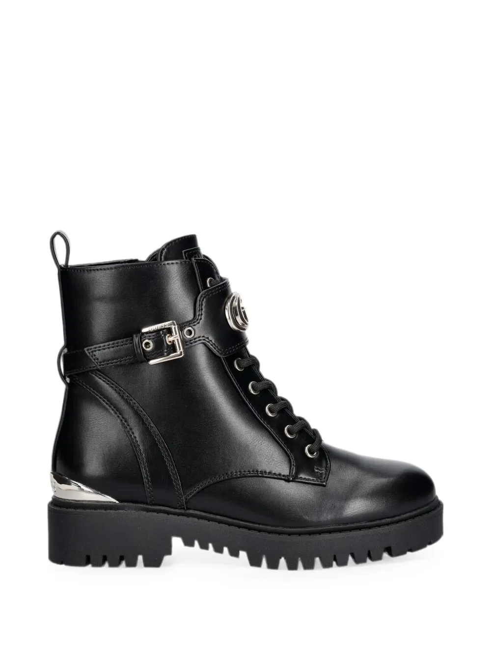 GUESS USA buckle-fastening lace-up boots Zwart