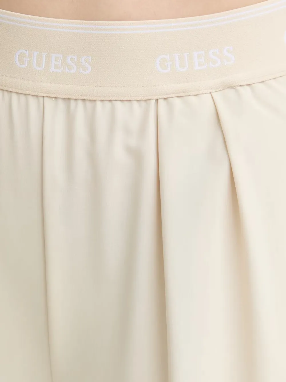GUESS USA Broek met logoband Beige
