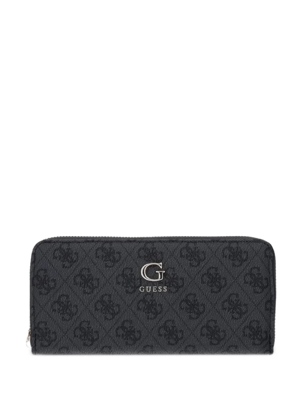 GUESS USA monogram-print logo-plaque wallet - Grigio