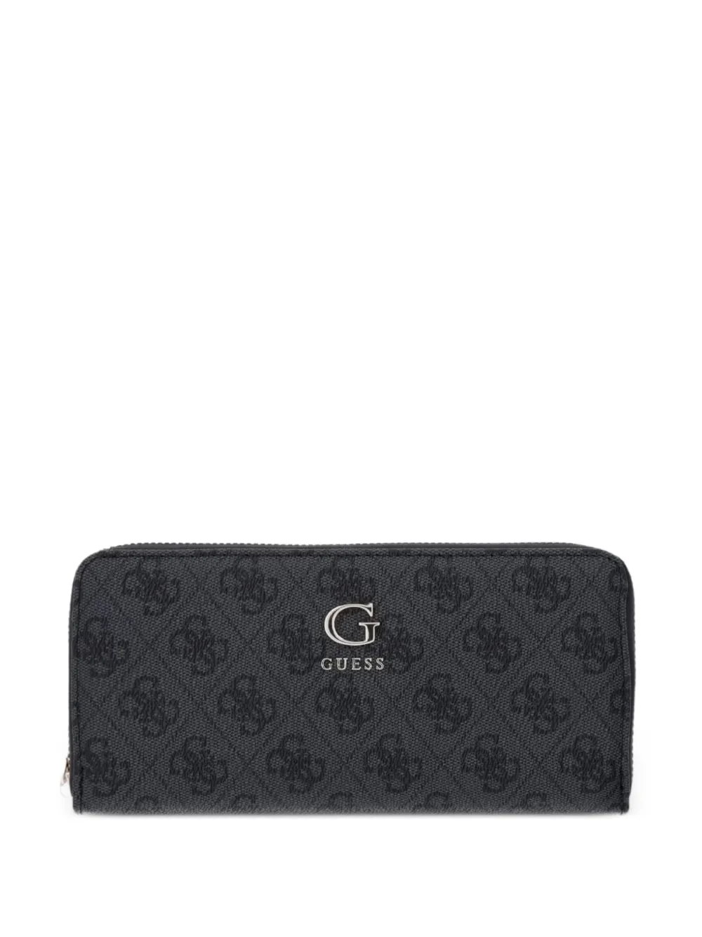 GUESS USA monogram-print logo-plaque wallet - Grigio