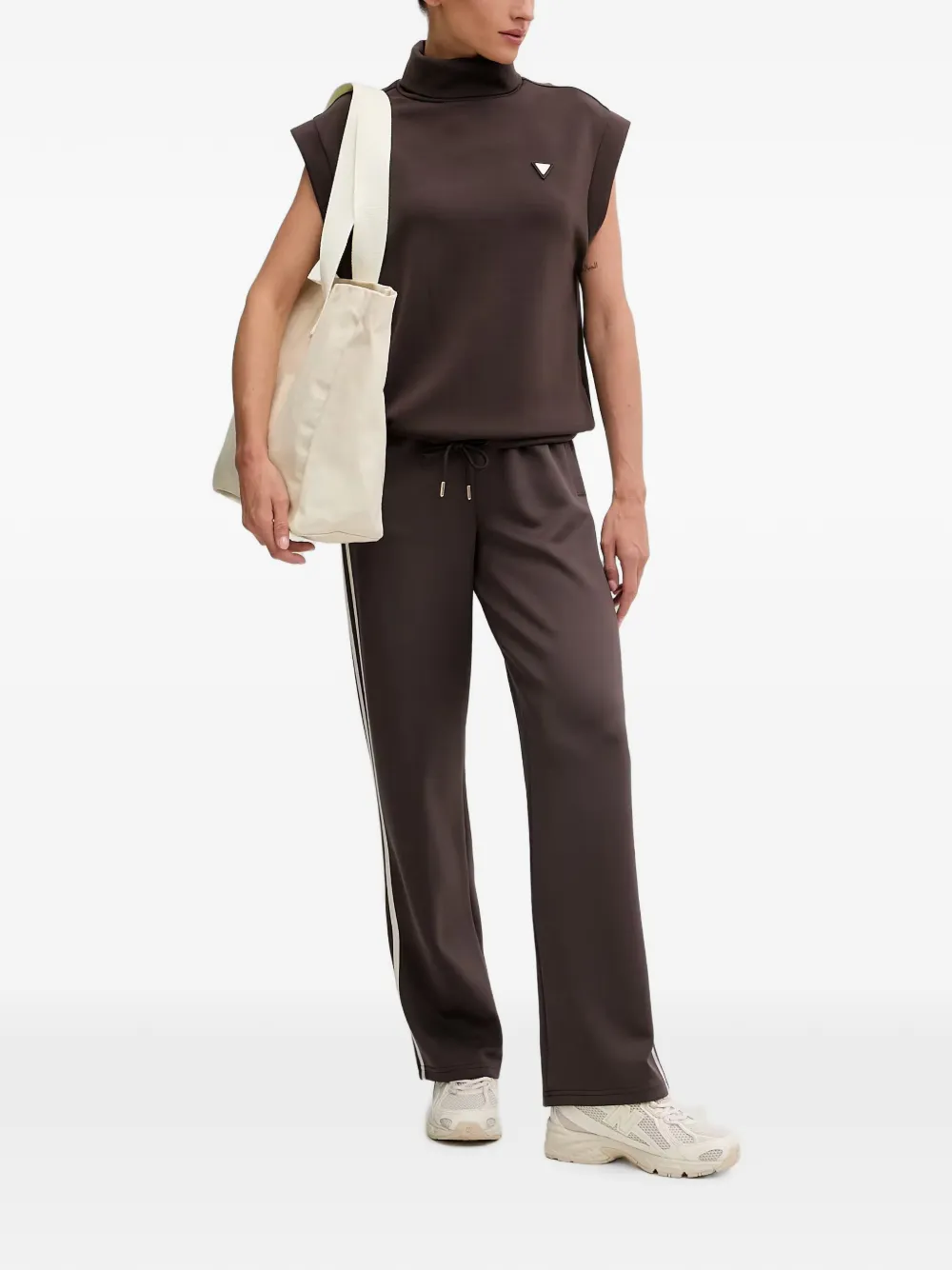 GUESS USA logo-plaque sleeveless top Bruin