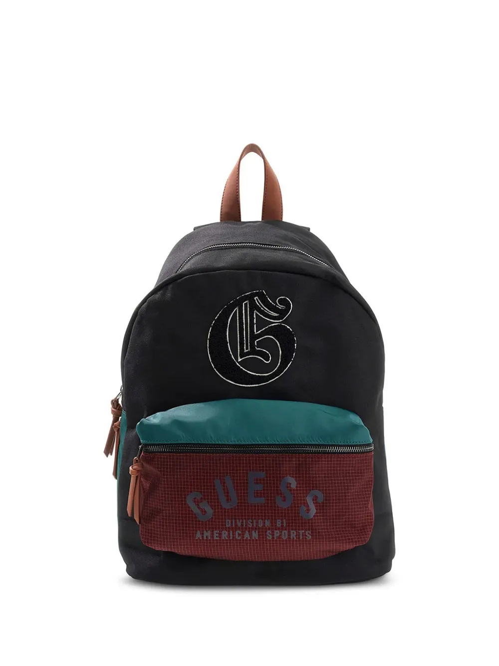 guess kids logo-patch panelled backpack - Nero