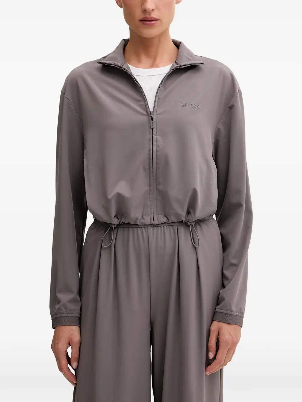 GUESS USA logo-print track jacket - Grigio
