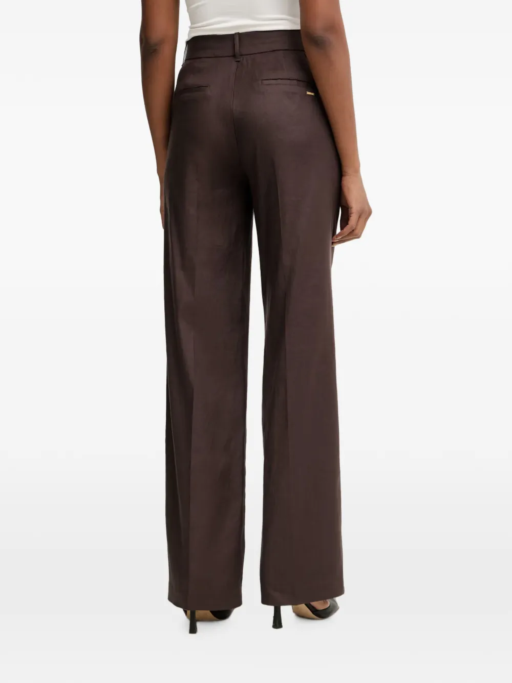 GUESS USA Broek van linnenblend Bruin