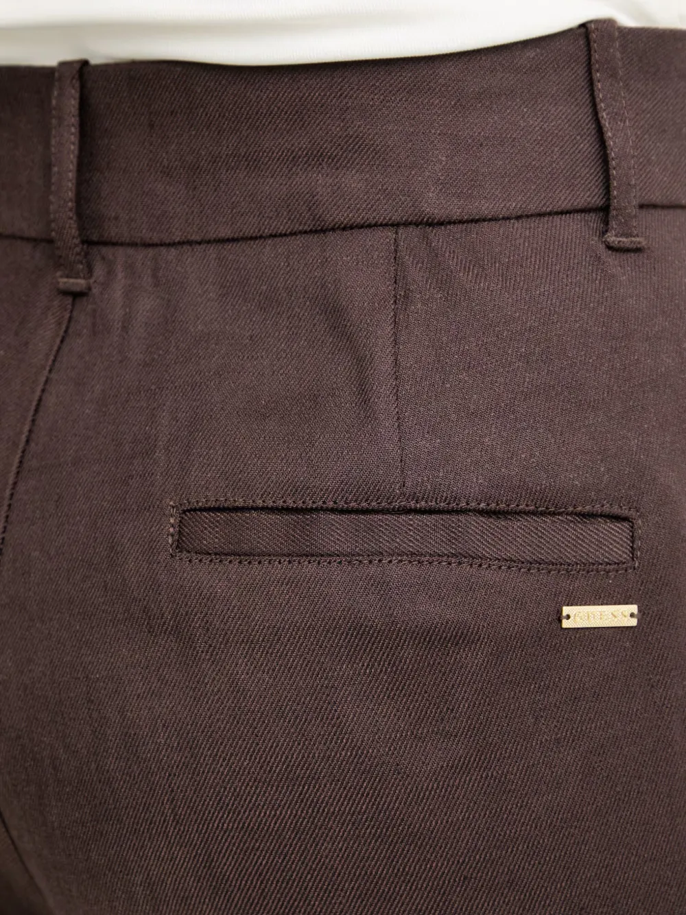 GUESS USA Broek van linnenblend Bruin