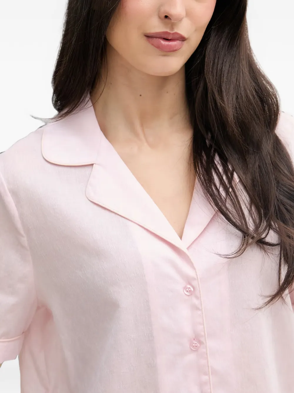 GUESS USA Pyjamaset met korte mouwen en knopen Roze