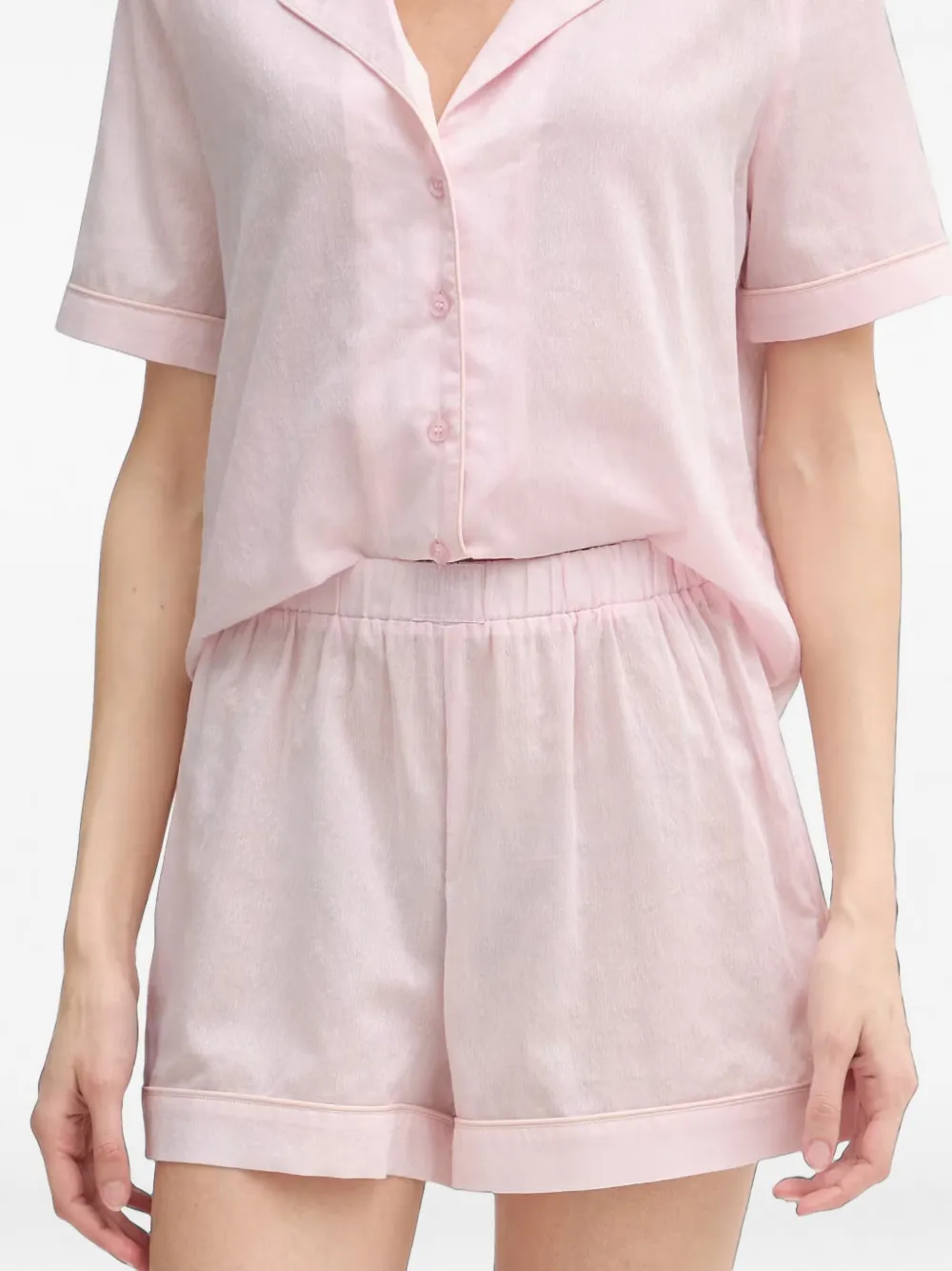 GUESS USA Pyjamaset met korte mouwen en knopen Roze