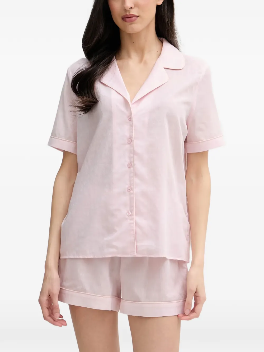 GUESS USA Pyjamaset met korte mouwen en knopen Roze