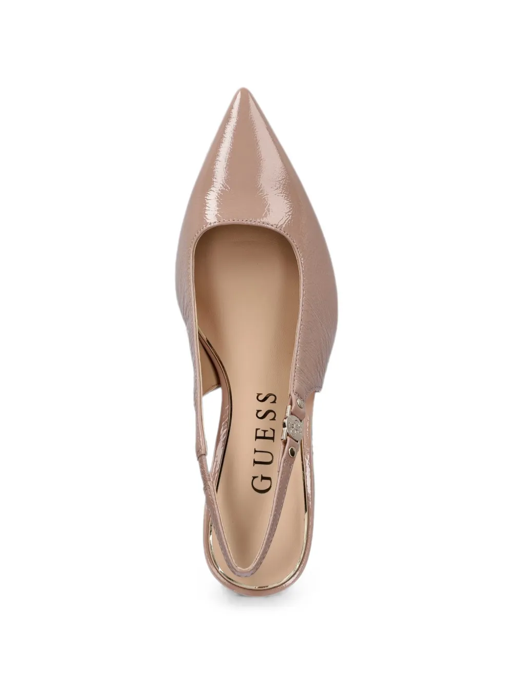 GUESS USA pointed-toe slingback pumps Beige