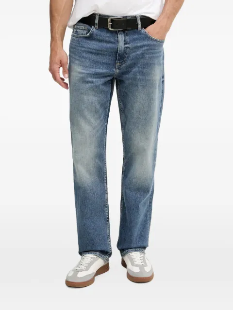GUESS USA faded straight-leg jeans