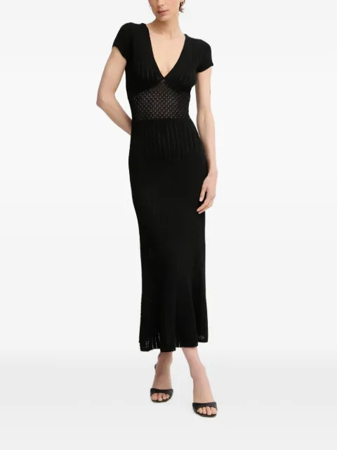 GUESS USA crochet-knit ribbed-knit dress