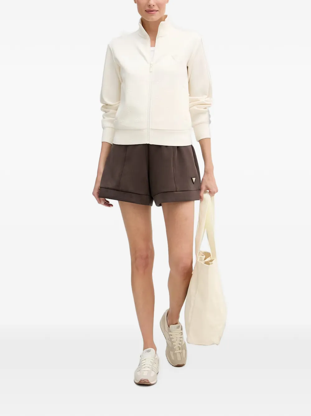 GUESS USA Sweater met 4G-logo Beige