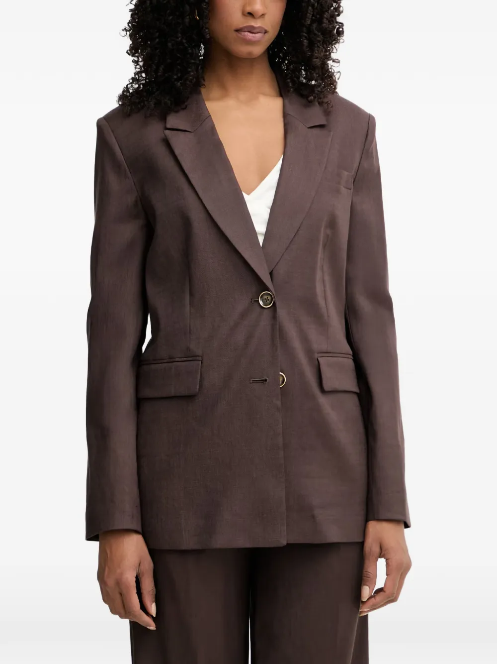 GUESS USA notch-lapel single-breasted blazer - Marrone
