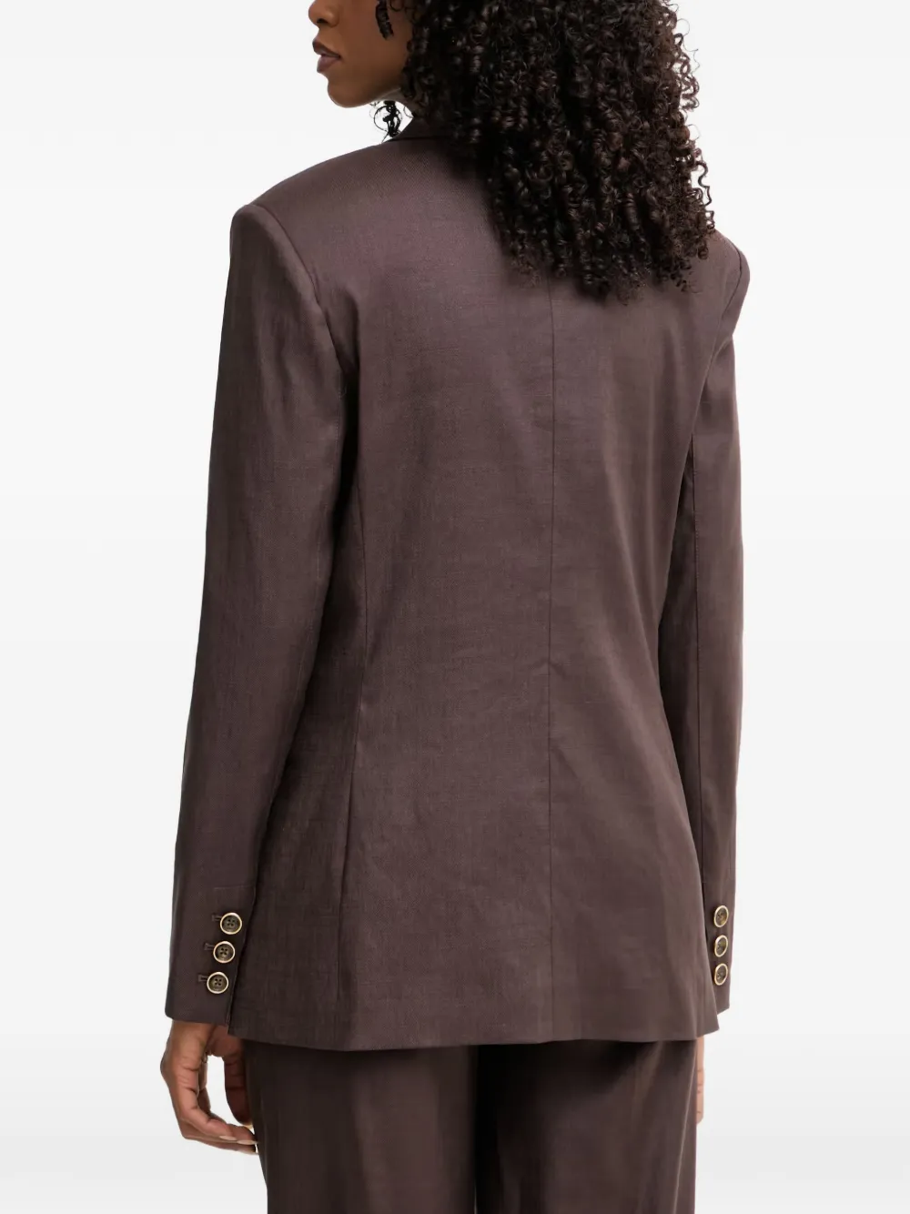 GUESS USA Blazer met enkele rij knopen Bruin