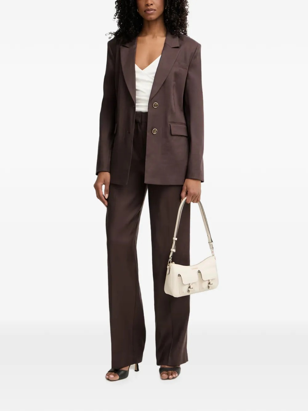 GUESS USA Blazer met enkele rij knopen Bruin