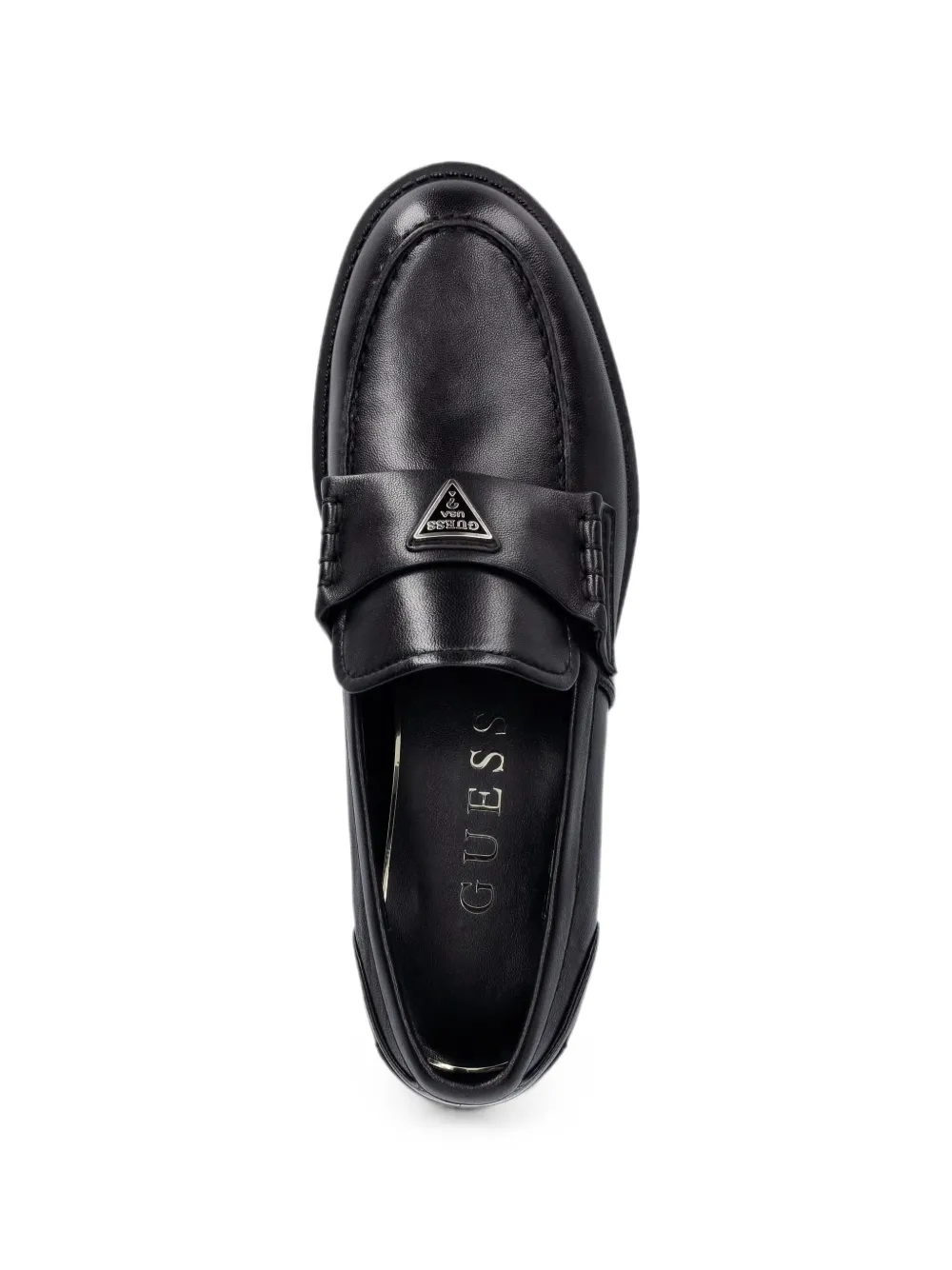 GUESS USA logo-plaque penny loafers Zwart