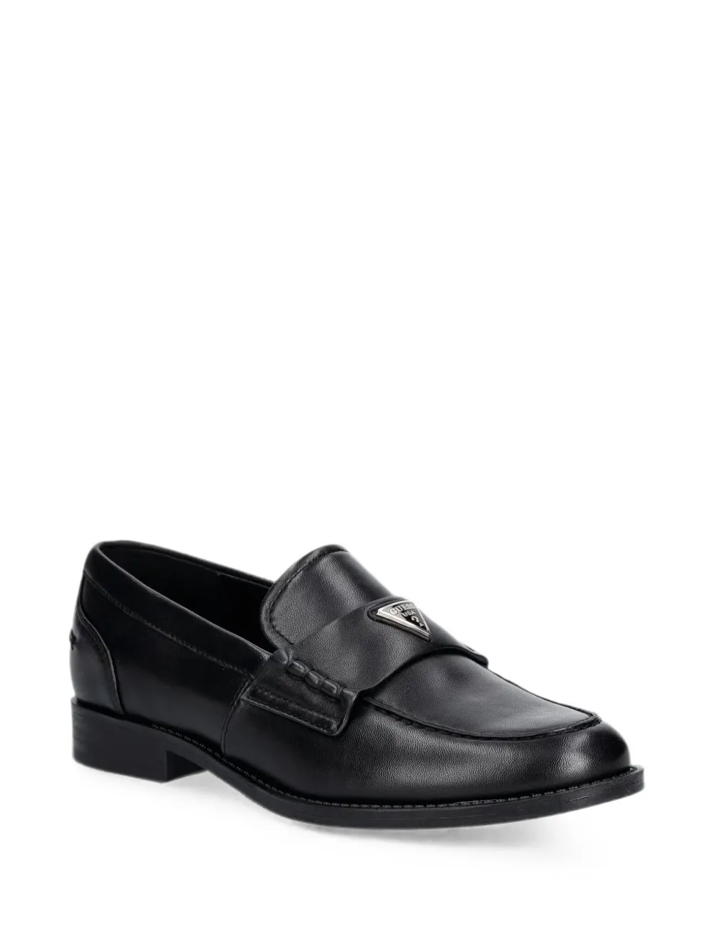 GUESS USA logo-plaque penny loafers Zwart