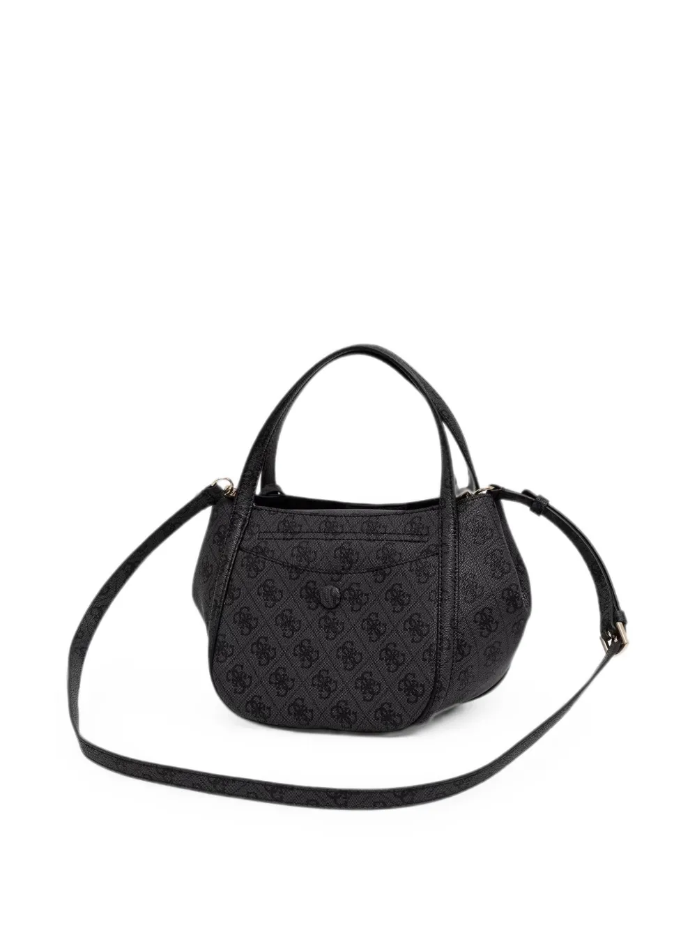 GUESS USA Schoudertas met monogramprint en logoplakkaat Zwart