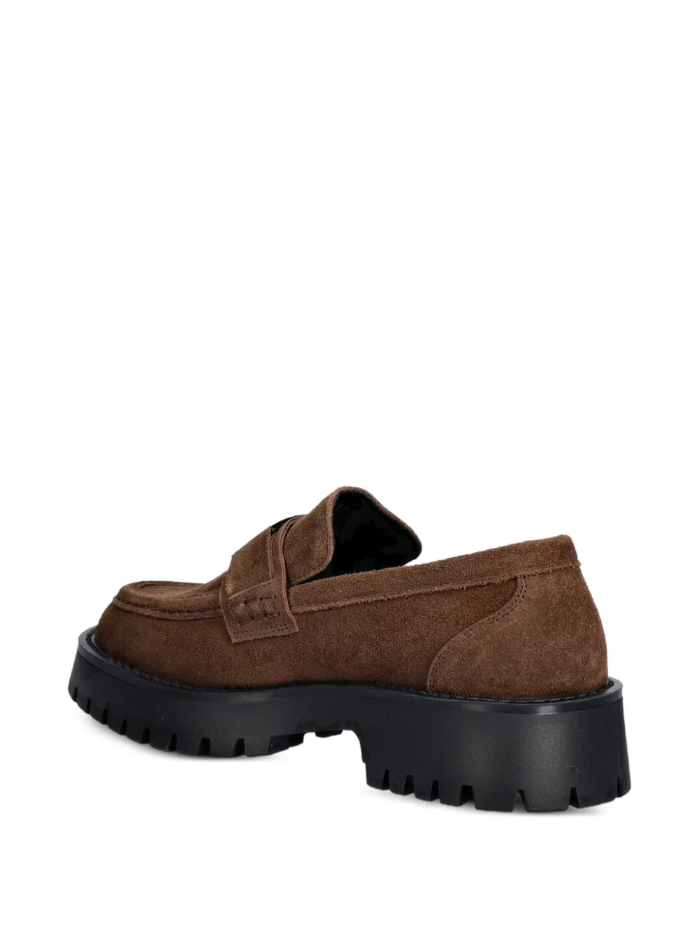 GUESS USA logo-plaque suede loafers Bruin