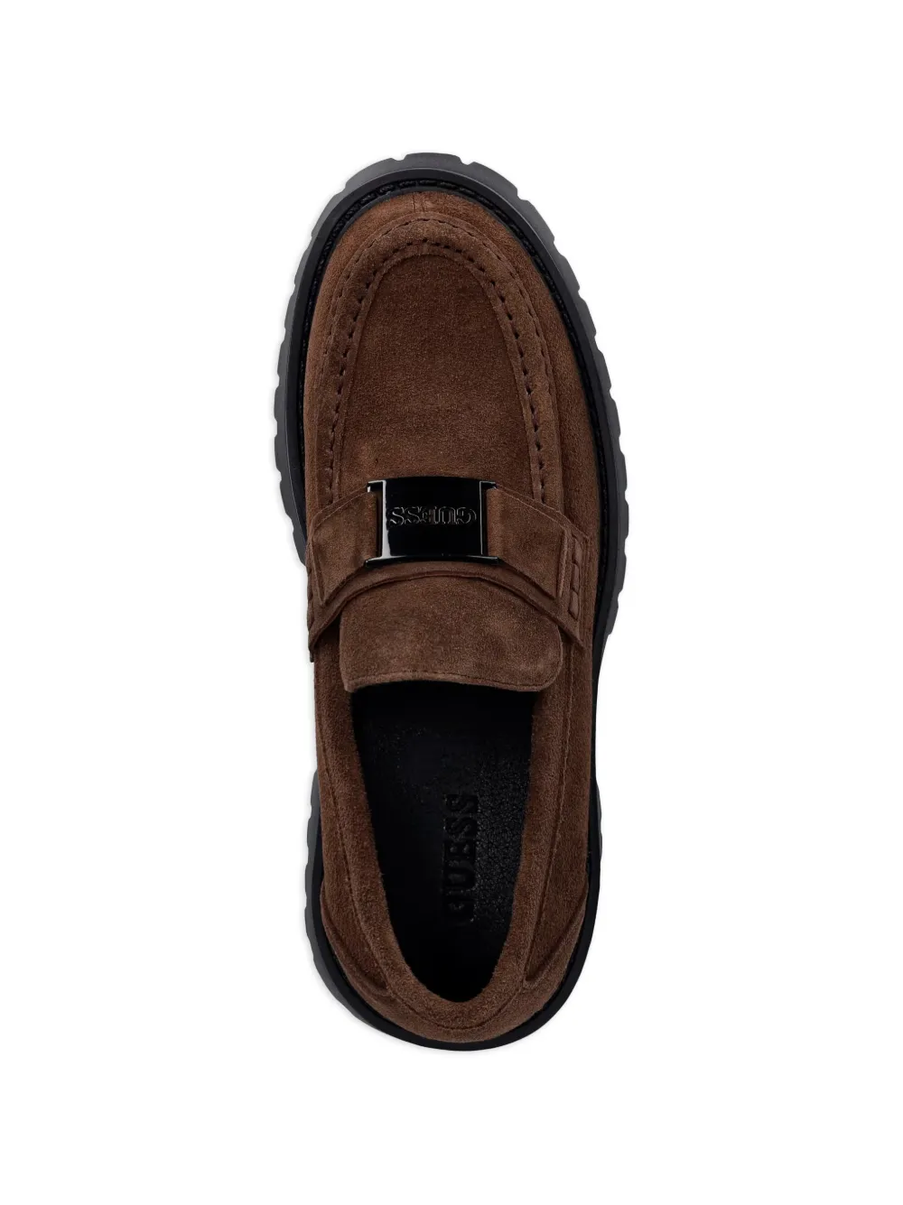 GUESS USA logo-plaque suede loafers Bruin