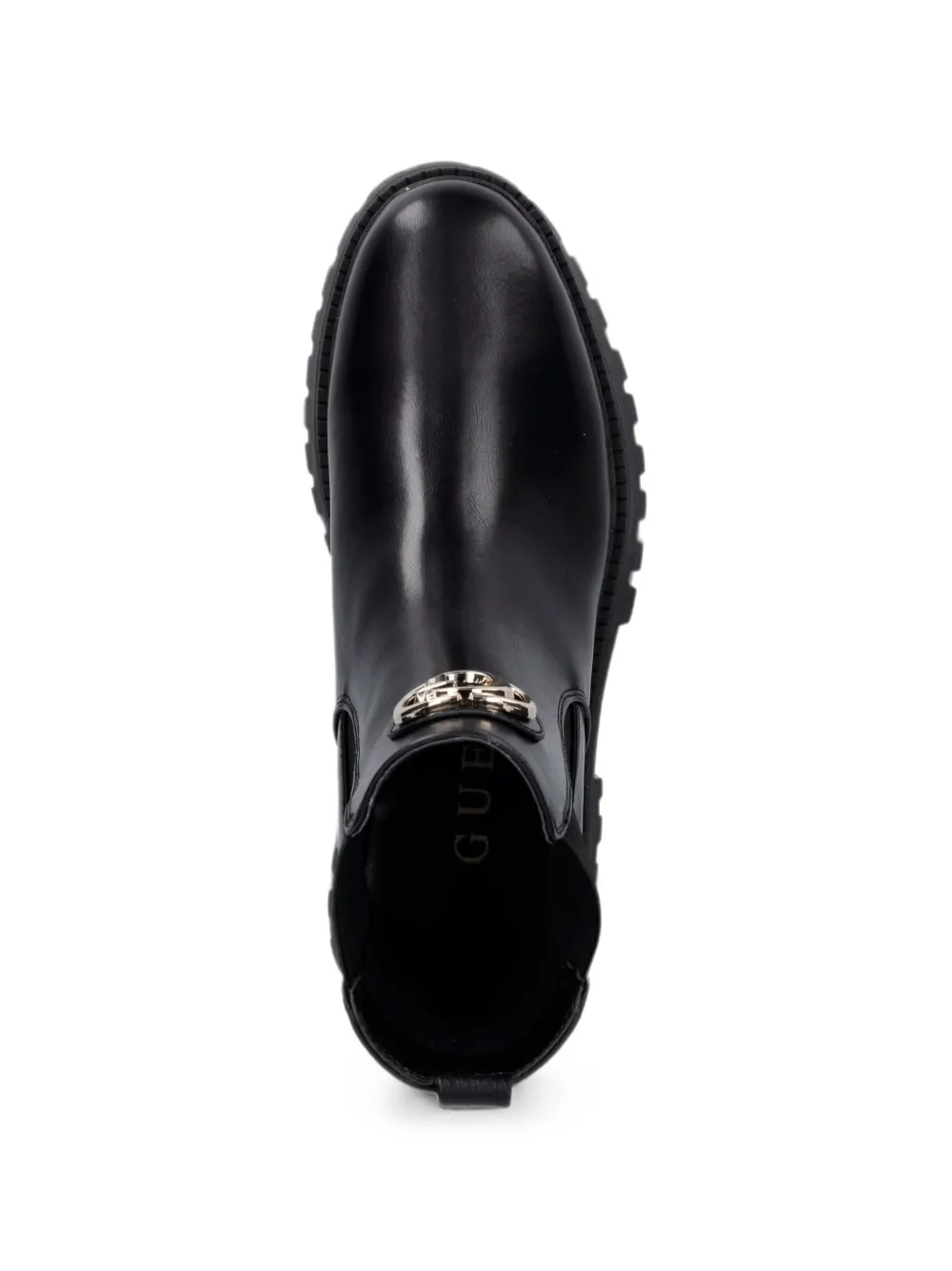 GUESS USA logo-plaque lug-sole ankle boots Zwart