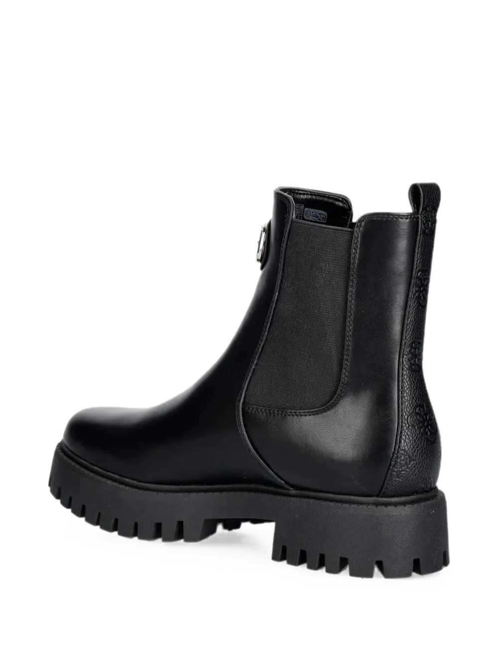 GUESS USA logo-plaque lug-sole ankle boots Zwart