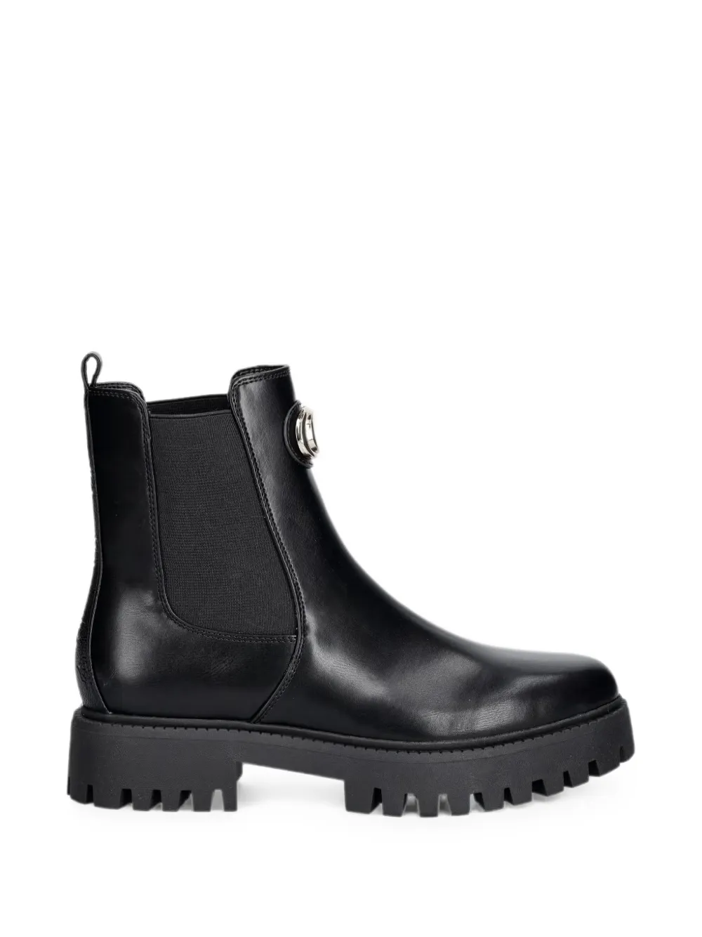 GUESS USA logo-plaque lug-sole ankle boots - Nero