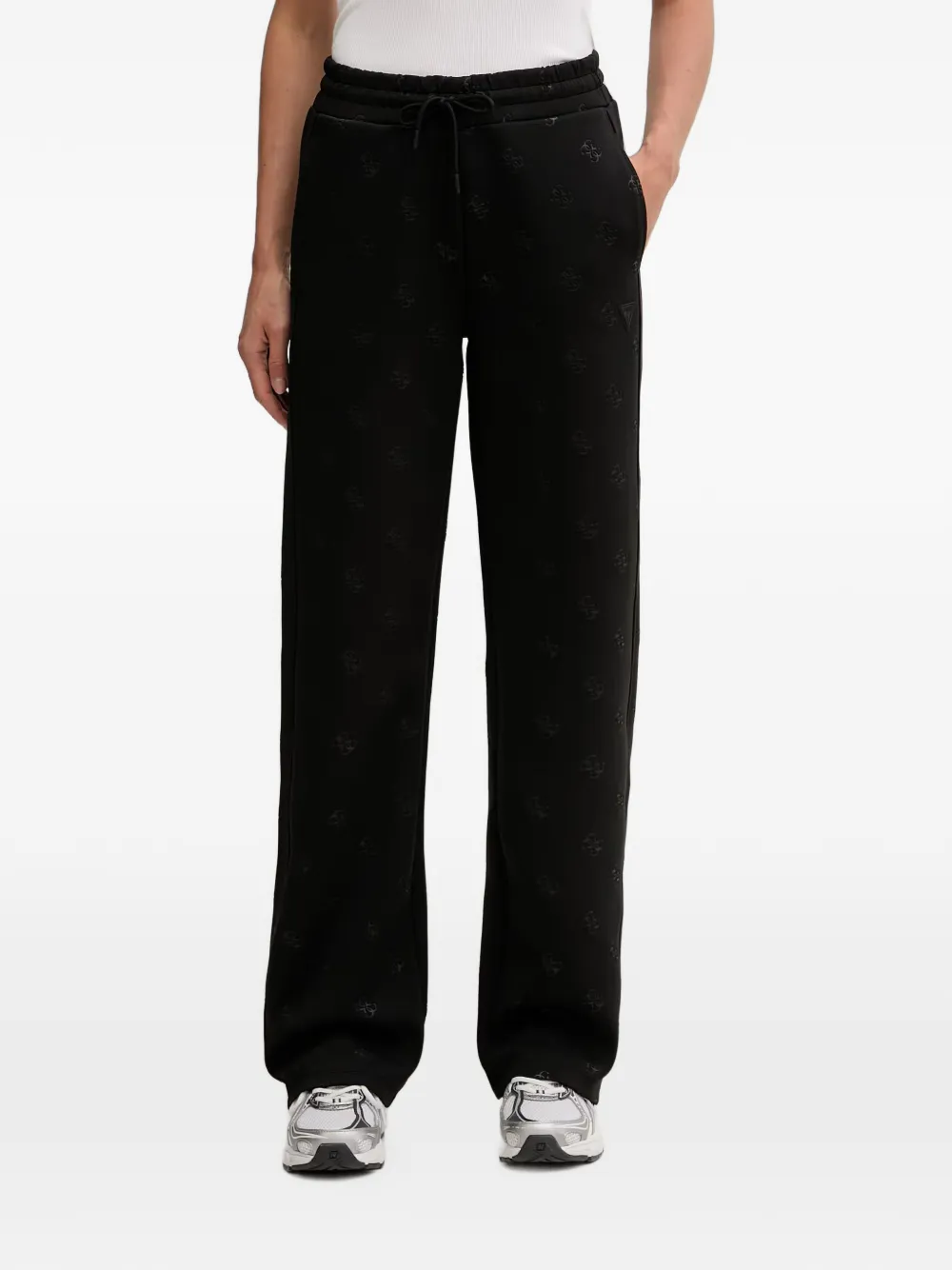 GUESS USA logo-embossed drawstring-waist track pants - Nero