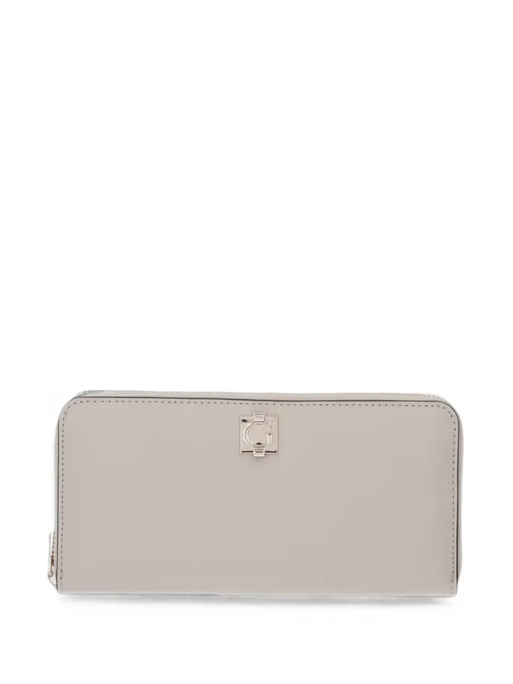 GUESS USA logo-plaque zip-around wallet - Toni neutri