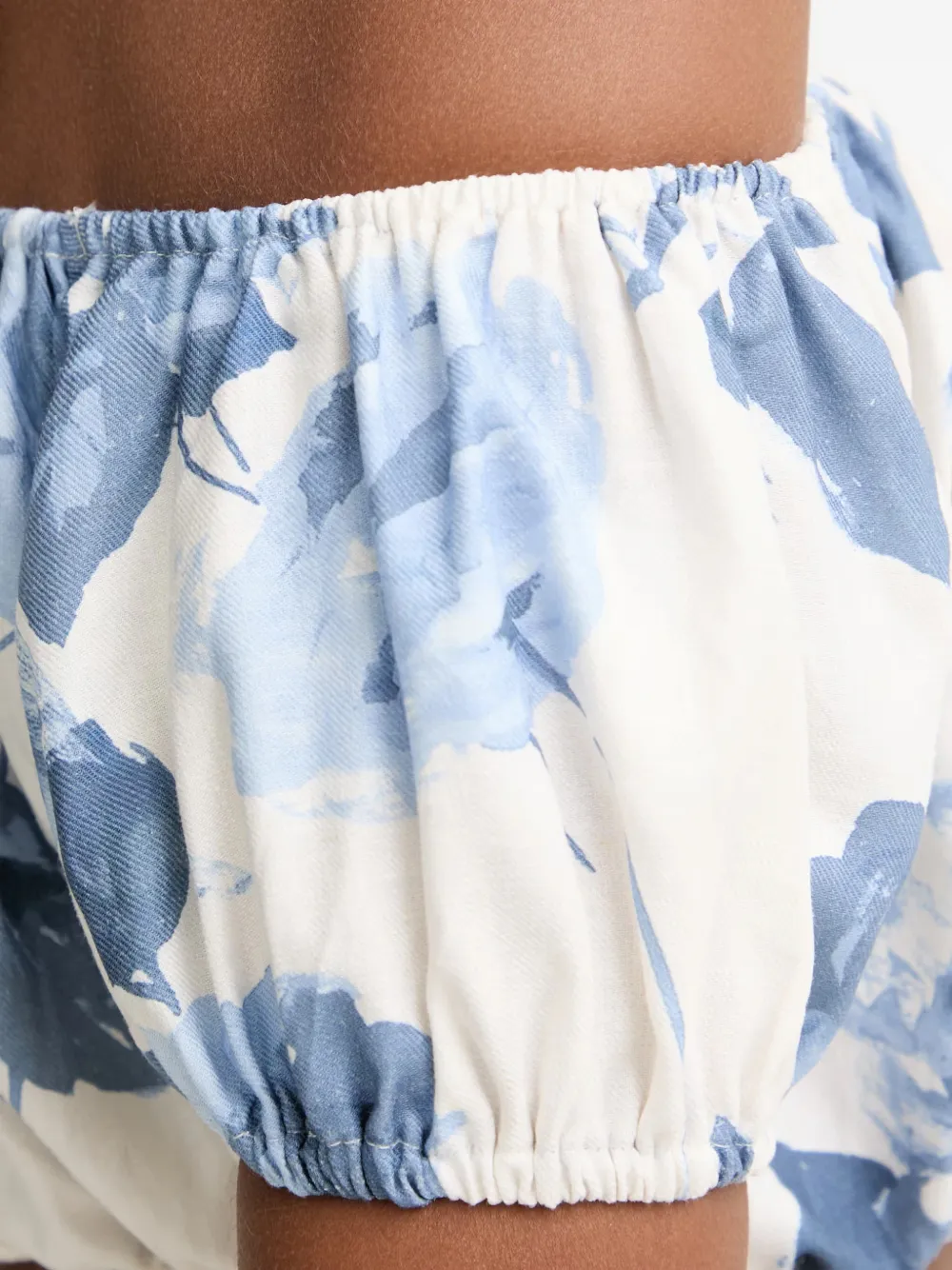 GUESS USA Off-shoulder top met bloemenprint Wit