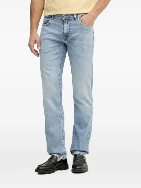 GUESS USA logo-patch straight-leg jeans