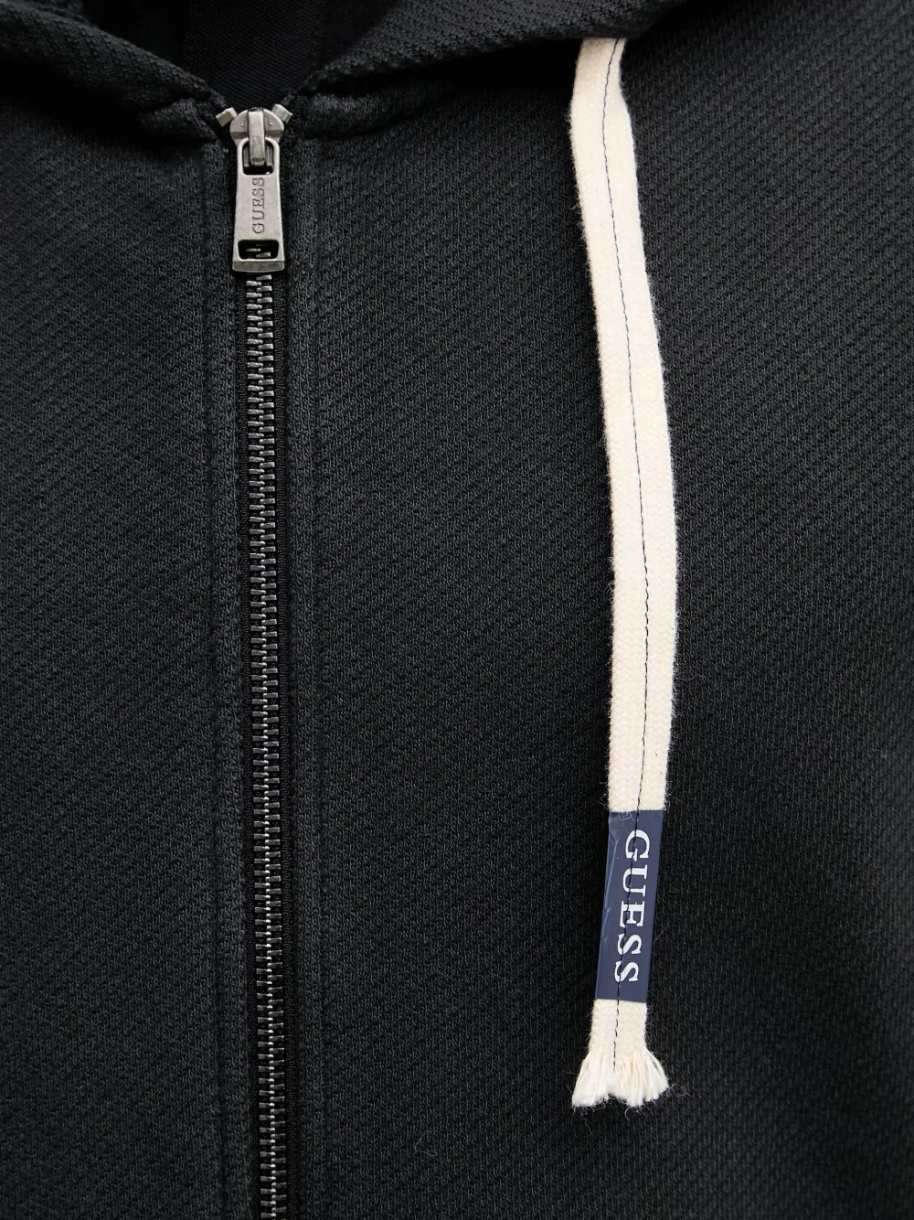 GUESS USA Impact hoodie met trekkoord en rits Zwart
