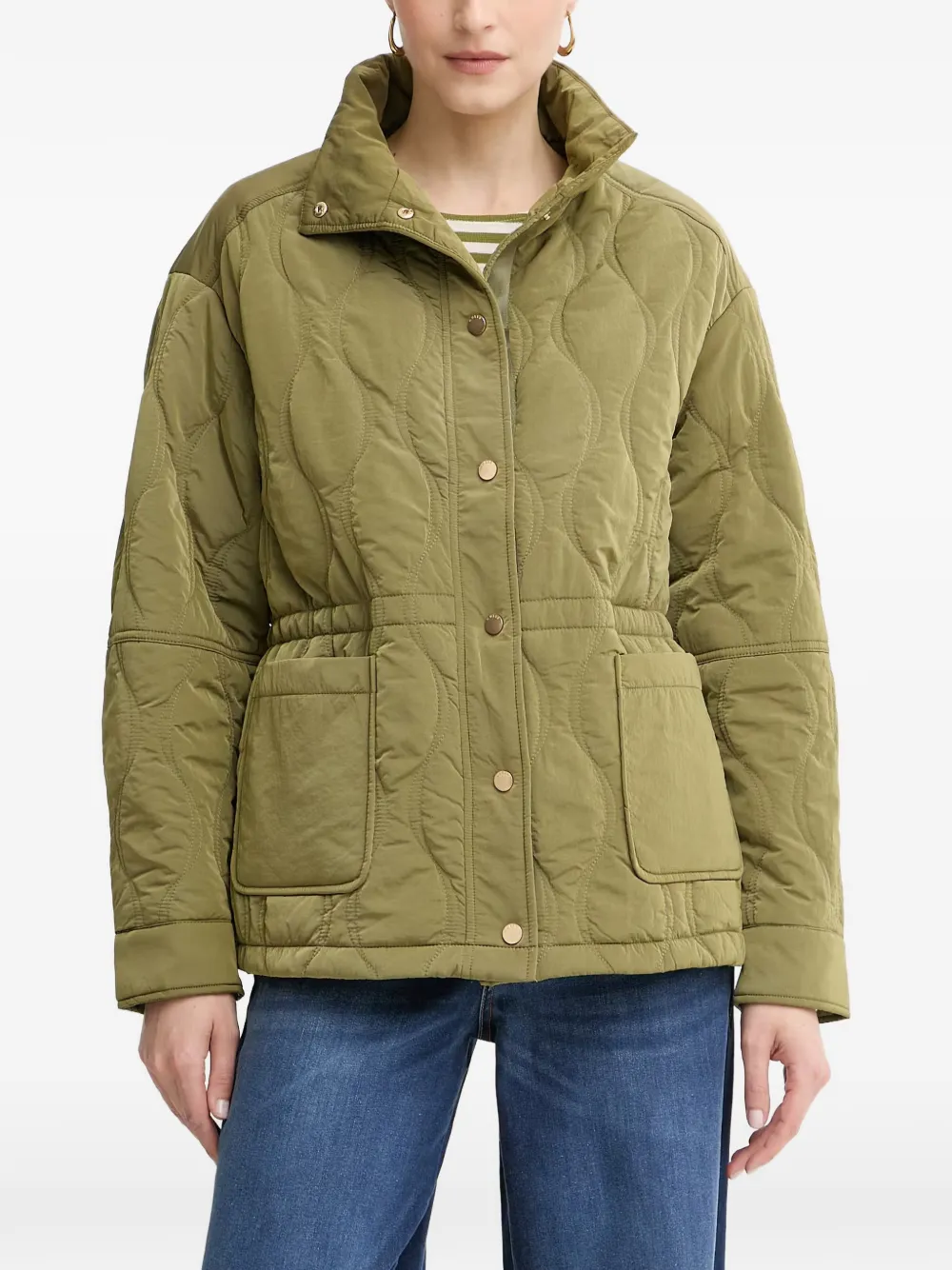 GUESS USA Giacca Corine trapuntata con coulisse - Verde